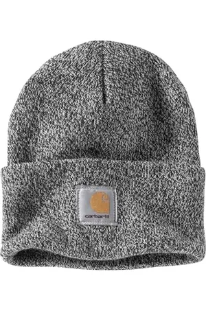 Carhartt Bonnet en Tricot avec Revers Homme, Noir/blanc, Taille unique