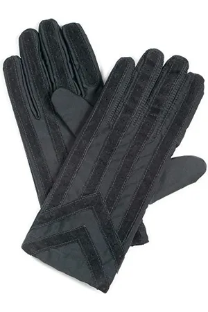 Isotoner Signature Gants en élasthanne stretch avec doublure chaude en tricot pour homme, , Medium-Large