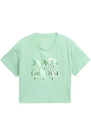 TOM TAILOR 1046364 T-Shirt, 38249-Light Garden Green, 164 Fille
