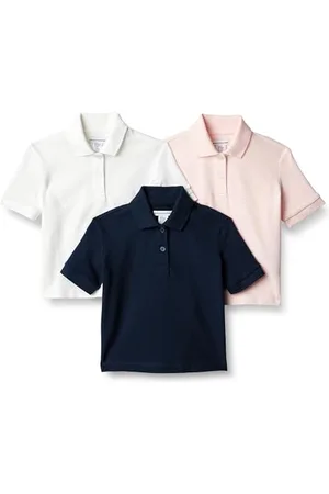 Amazon Polo en Coton avec Élasthanne Fille, Lot de 3, , 3 ans