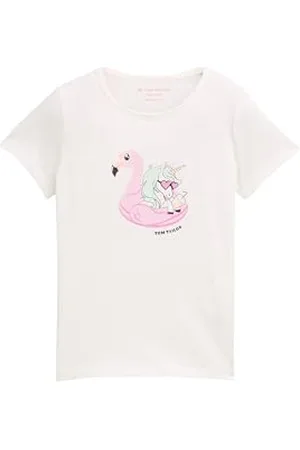 TOM TAILOR 1046291 T-Shirt, 10315-Whisper White, 92-98 Fille