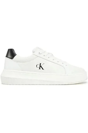 Calvin Klein Homme Chunky Cupsole Mono LTH Ym0ym01317 Bas, White (Bright White/Black), 46 EU