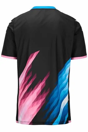 Kappa ACT Jersey Kombat Alpine F1 | Black/Blue Dresden/Pink BEGONI| 6Y