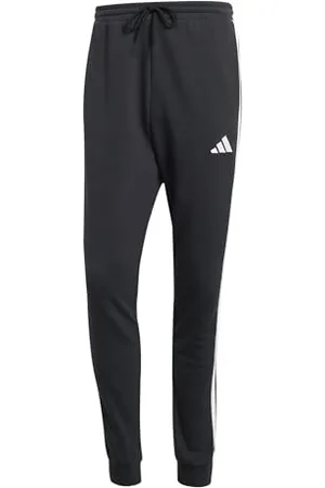 adidas Homme Essential Three Stripes French Terry Pant, Black/White, M