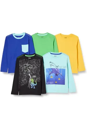 Amazon T-Shirts à Manches Longues Garçon, Lot de 5, , 4 ans