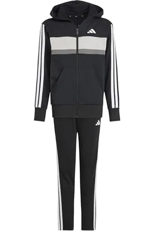 adidas Mixte enfant SEASONAL ESSENTIALS TIBERIO 3 STRIPES FLEECE TRACKSUIT, , 15-16 Years