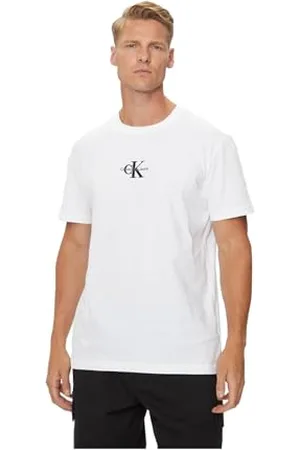 Calvin Klein Jeans Homme MONOLOGO TEE J30J325649, White (Bright White), XL