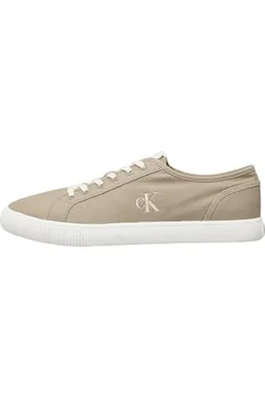 Calvin Klein Homme ESS Vulc Low MG Canvas YM0YM01209 Bas, Green (Weathered Teak/Turtle Dove/Gum), 45 EU