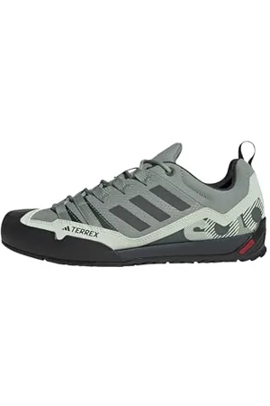 adidas Mixte Terrex Swift Solo 2.0 Hiking Shoes Chaussures de randonnée, Silver Green/Legend Ivy/Linen Green, 41 1/3 EU