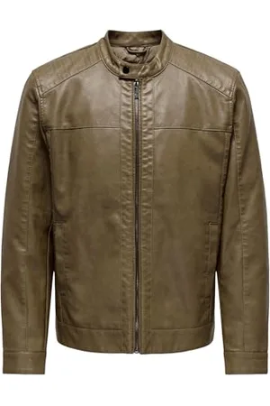 Only & Sons PU Racer Jacket Onsmike OTW Noos Veste de Course en polyuréthane, Robe de Lune, XS Hommes