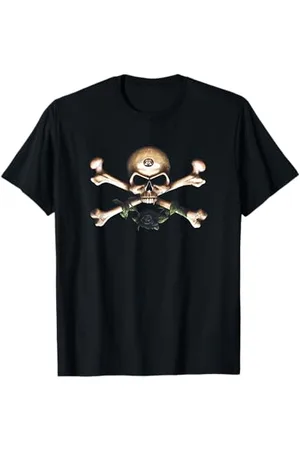 Alchemy Gothic Crâne de vampire et os croisés T-Shirt