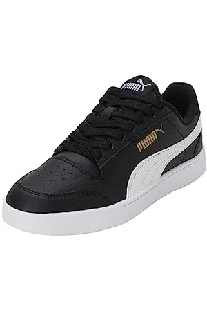 PUMA Mixte bébé Shuffle V Inf Basket, Black White Team Gold, 26 EU