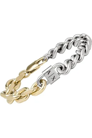 Armani Exchange Bracelet pour homme, acier bicolore, AXG0115710
