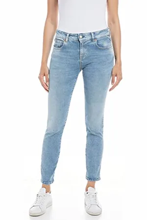 Replay Jean Femme Faaby Slim-Fit Hyperflex mit Stretch, Bleu Clair 010 (Blau), 33W / 32L