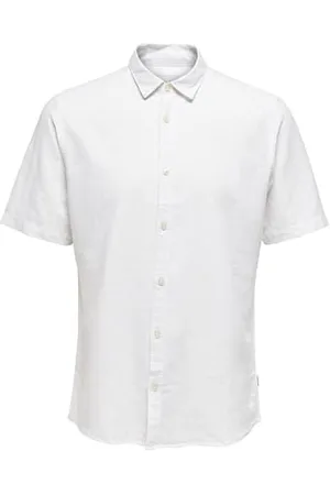 Only & Sons Chemise Slim Fit à Manches Courtes pour Homme, col de Chemise Moderne. T-Shirt d