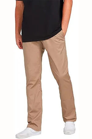 Volcom Frickin Pantalon Chino Stretch Coupe Moderne, Kaki 1, 31W x 34L Homme