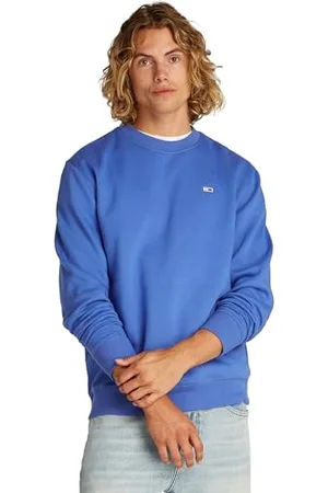 Tommy Hilfiger Sweat Homme Regular Fit Flag Fleece Col Ras-du-Cou, Bleu (Tempo Blue), M