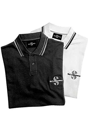 SCUBAPRO Polo Noir 200GR S Kit de détendeur pour plongée en Eau Froide Unisex-Adult, White/Black, S