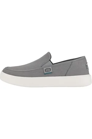 Hey dude HEYDUDE Sunapee Canvas - Chaussures pour Hommes - Baskets avec Semelles Confortables - Style Mocassin, Atmosphere/White, 42