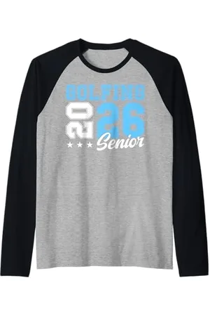 Class of 2026 Graduation Shirts Golf Senior Golf de nuit Senior 2026 Graduation 65 Manche Raglan