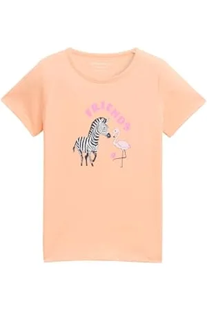 TOM TAILOR 1046291 T-Shirt, 37758-Peach Bloom, 116-122 Fille