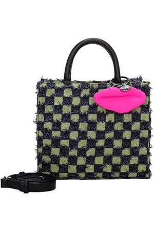 Buffalo Big Boxy Collection Fancy Squares Yellow, Sac de Courses Femme