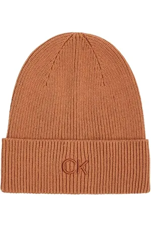 Calvin Klein Bonnet Femme Embroidery Fine Rib Beanie Chaud, , Taille Unique