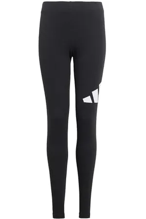 adidas Fille Essentials Linear Logo Leggings, Black/White, 14-15 Years