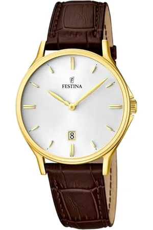 Festina Hommes Analogique-Numérique Quartz Montre avec Bracelet en Cuir