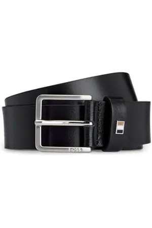 HUGO BOSS BOSS Hommes Ther-Flag-E Sz35 Ceinture en cuir italien avec passant à rayures emblématiques