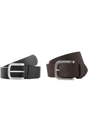 JACK & JONES JACHARRY BELT NOOS Black Detail 95 JACHARRY EMBOSSED BELT NOOS Brown Stone 95