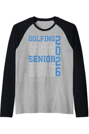Class of 2026 Graduation Shirts Golf Senior Golf de nuit Senior 2026 Graduation 76 Manche Raglan