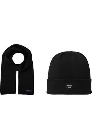 JACK & JONES JACDNA KNIT SCARF NOOS BLACK JACDNA BEANIE NOOS BLACK