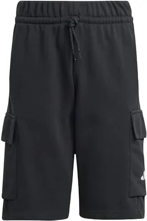 adidas Mixte Enfant Essentials Cargo Shorts, Black/White, 15-16 Years