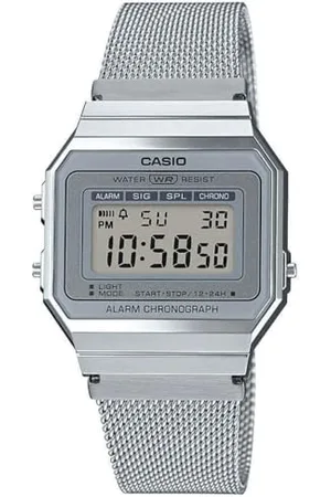 Casio Montre Quartz Unisexe 36.00mm avec Cadran LCD Digitale et Bracelet en Mesh Bracelet A700WEM-7AEF