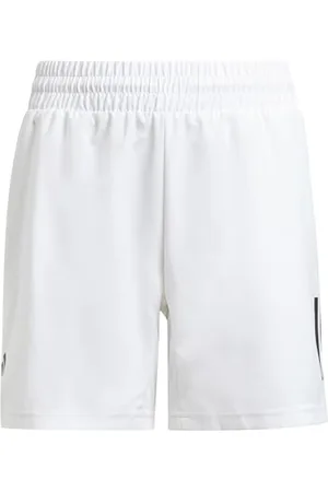 adidas Garçon Boys Club Tennis 3-Stripes Shorts, White, 5-6 Years
