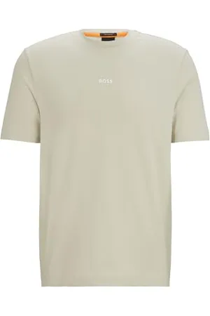 HUGO BOSS Hommes TChup T-Shirt Relaxed en Coton Stretch à Logo imprimé