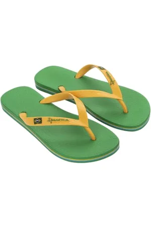 Ipanema Homme CLAS Brasil II AD Flip-Flop, Green/Yellow, 45.5 EU
