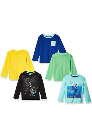 Amazon T-Shirts à Manches Longues Garçon, Lot de 5, , 5 ans