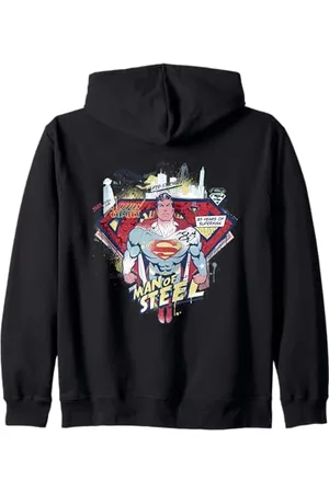 DC Comics Originals DC Superman New Amazing Adventures Man Steel Action Vintage Sweat à Capuche