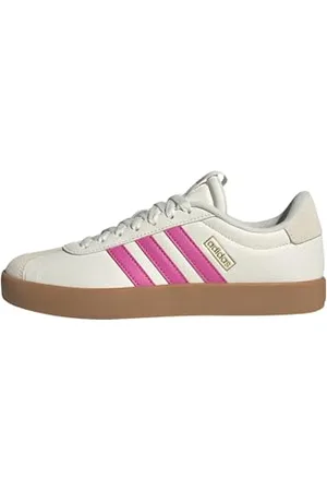 adidas Femme VL Court 3.0 Shoes Chaussures, Core White/Pulse Magenta/Gold met, 36 EU