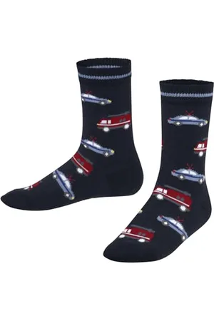Falke Police and Fire Cars K So coton fantaisie 1 paire, Chaussettes Mixte enfant, , 23-26