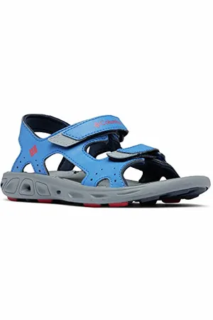 Columbia Youth Techsun Vent Sandales De Randonnée Et Trekking pour Mixte enfant, Bleu (Stormy Blue x Mountain Red), 34 EU
