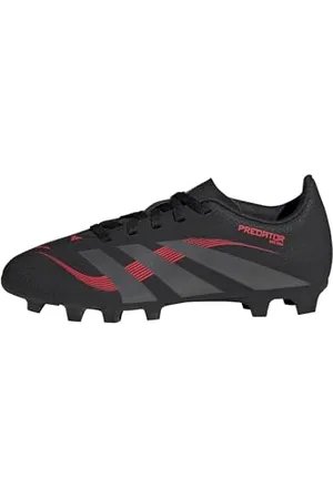 adidas Predator Club Firm Multi Ground Football Boots Kids Chaussures, Core Black/Grey Four/Lucid Red, 32 EU