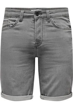 Only & Sons Onsply Reg GR Jog Sho PK 8583 DNM Noos Shorts en Jean, , S Hommes