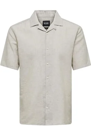 Only & Sons Chemise Homme à Manches Courtes et boutonnée, Couleurs: , Taille:L