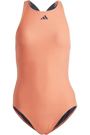 adidas Solid Tape Suit Maillot de Bain, Coral Fusion/Shadow Navy, 44 Femme