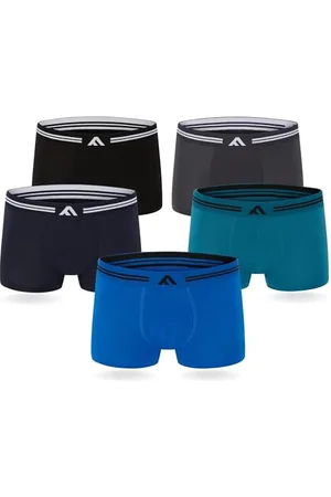 FM London Lot de 5 boxers très doux, en bambou Boxer Shorts Homme, , XL