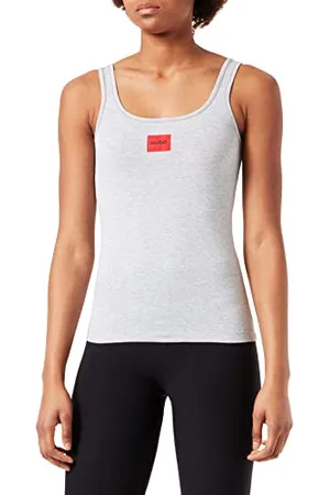 HUGO BOSS Femmes Vest Red Label Débardeur en Jersey de Coton Stretch avec Patch Logo Rouge