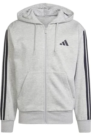 adidas Homme Essential Three Stripes Fleece Zipper Hoodie, , M